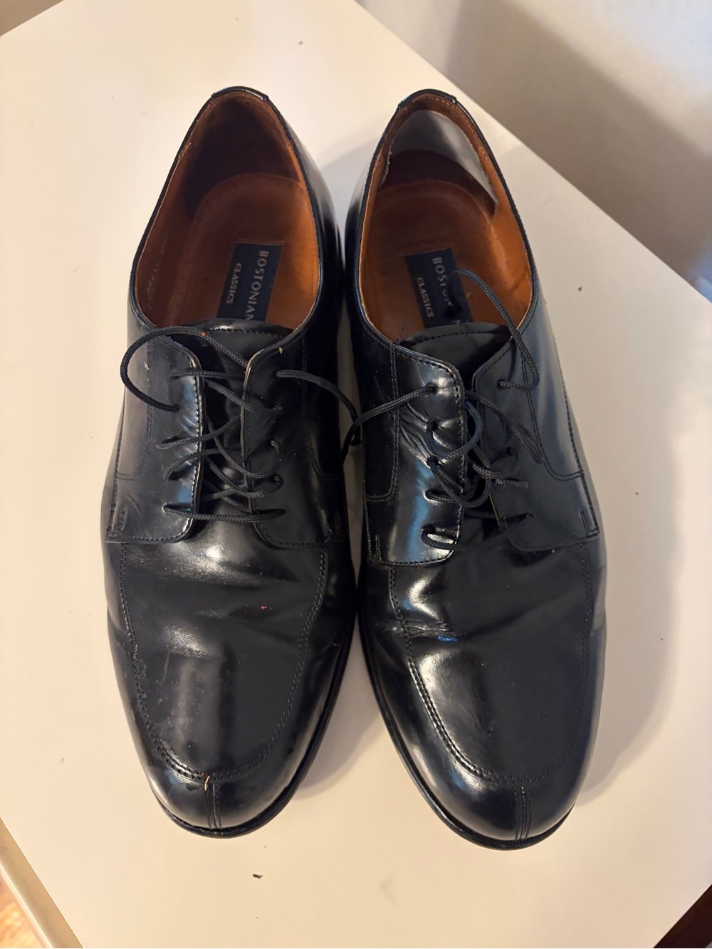 Bostonian Classics Men’s Black Leather Cap Toe Oxford Dress Shoes US 12